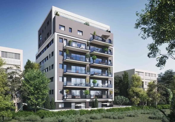 Supplied architectural marketing image of the building at Mozir 8